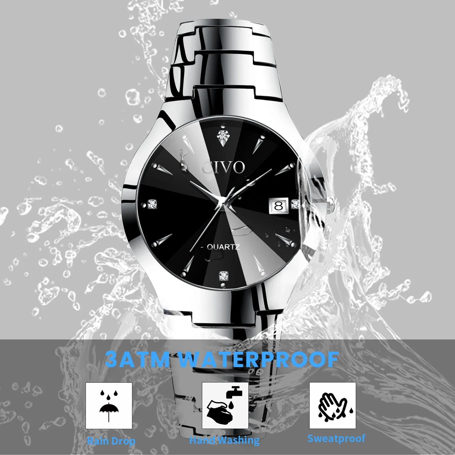 0104C | Quartz Men Watch | Stainless Steel Band