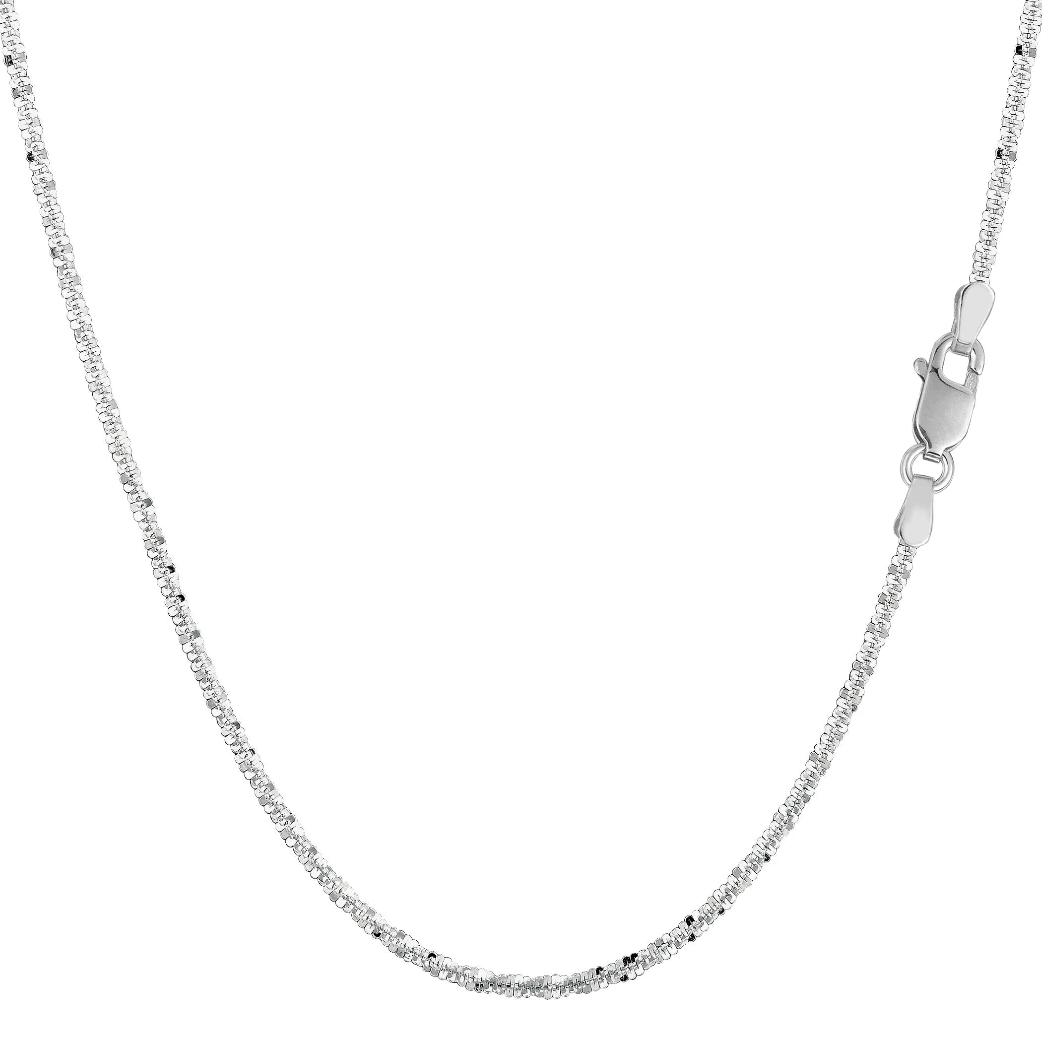 10k White Gold Sparkle Chain Bracelet, 1.5mm, 10"