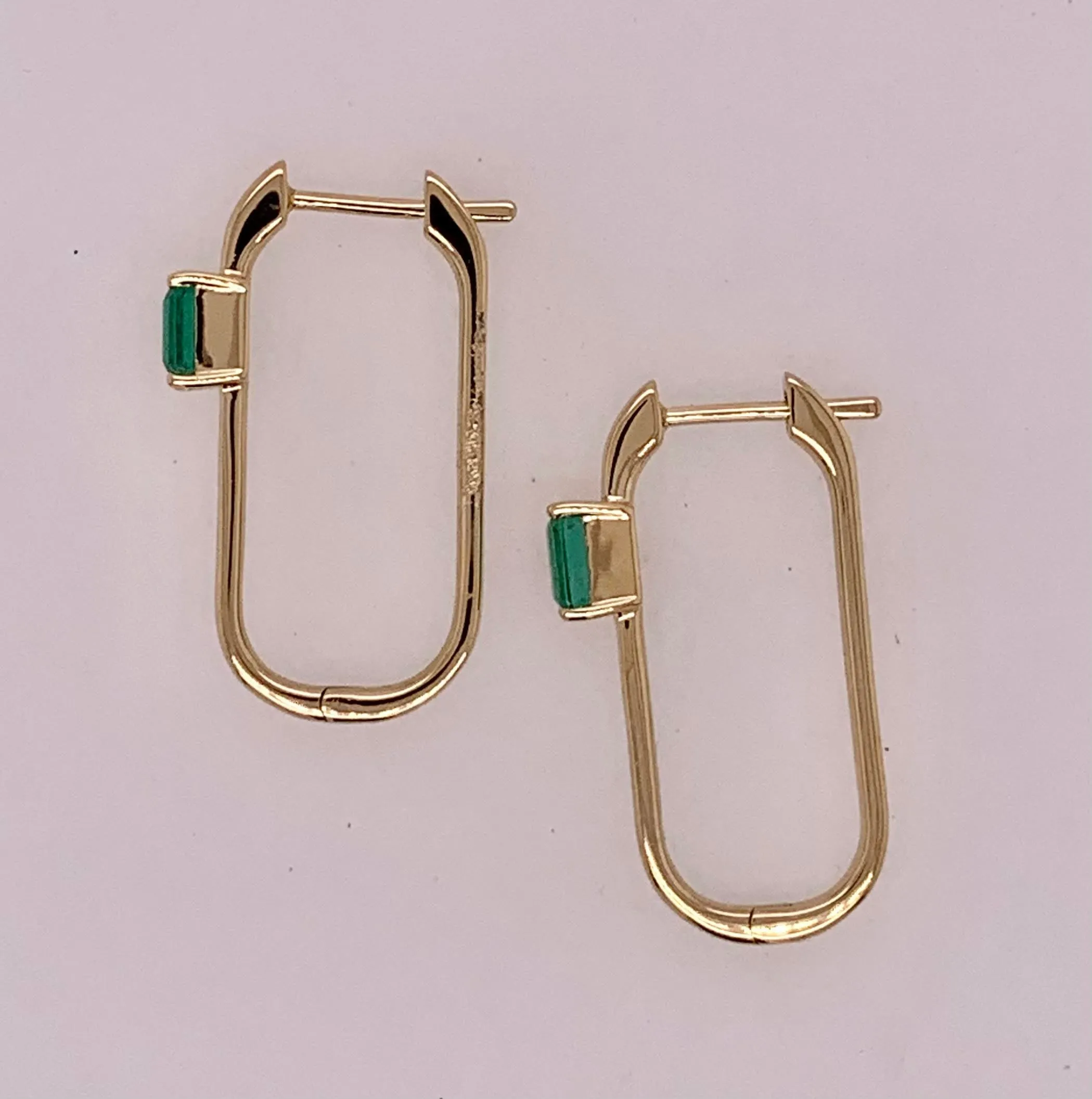 14K Emerald Earrings