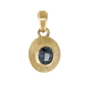 14k Round Gold Sunburst Pendant x Spinel