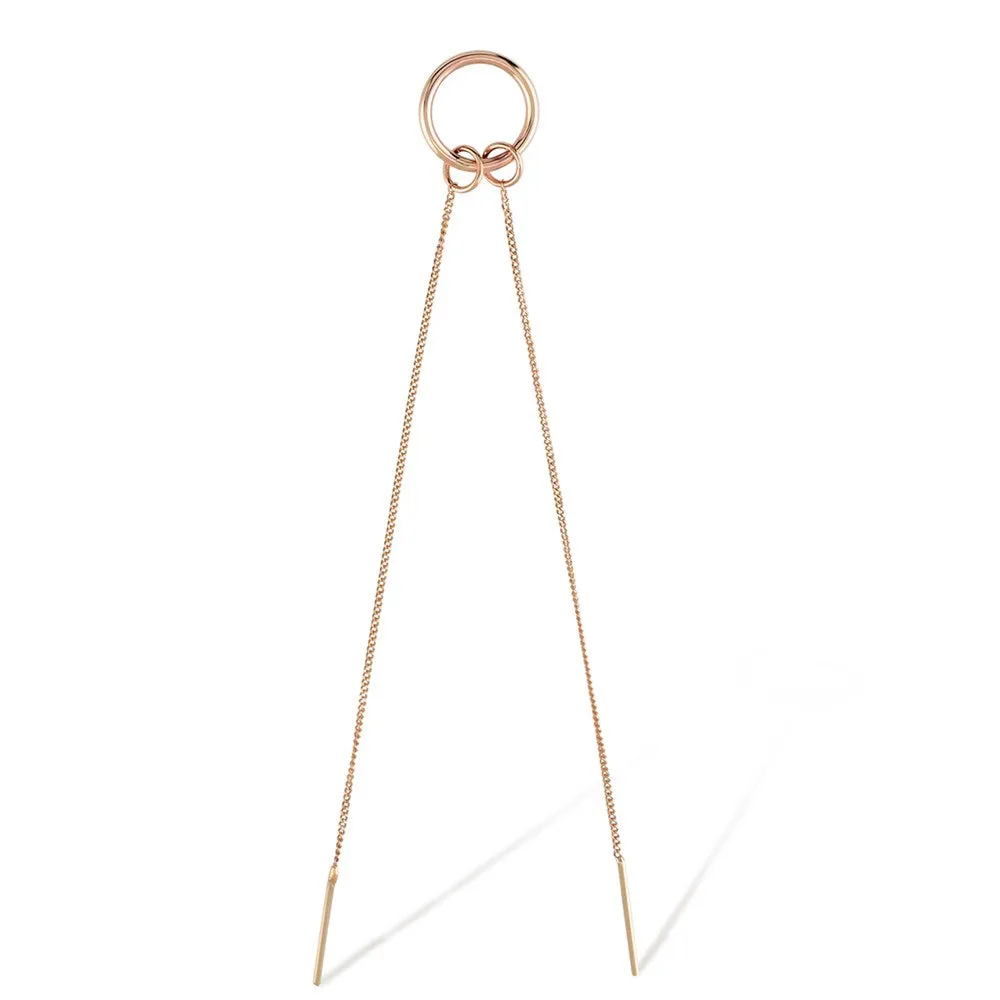 14K Solid Gold Joy Chain Earring