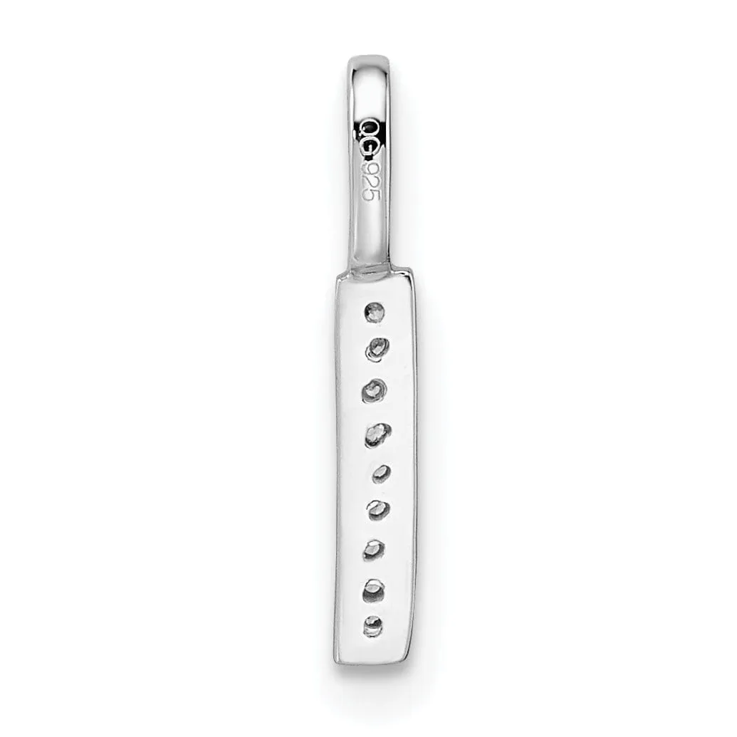 14K White Gold Diamond 0.027-CT Lower Case Style I Initial Charm