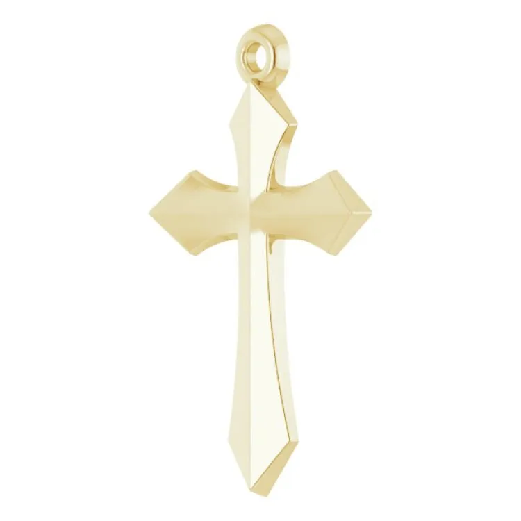 14K Yellow 16x11 mm Cross Pendant