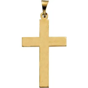 14K Yellow 22 x 14 mm Cross Pendant