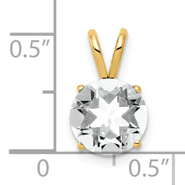 14k Yellow Gold Cubic Zirconia Casted Pendant