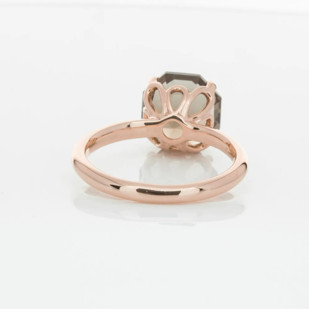 18ct Rose Gold Smoky Quartz Octavia Ring