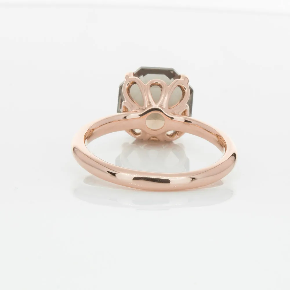 18ct Rose Gold Smoky Quartz Octavia Ring