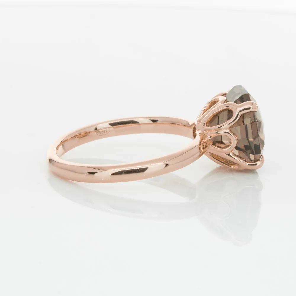 18ct Rose Gold Smoky Quartz Octavia Ring