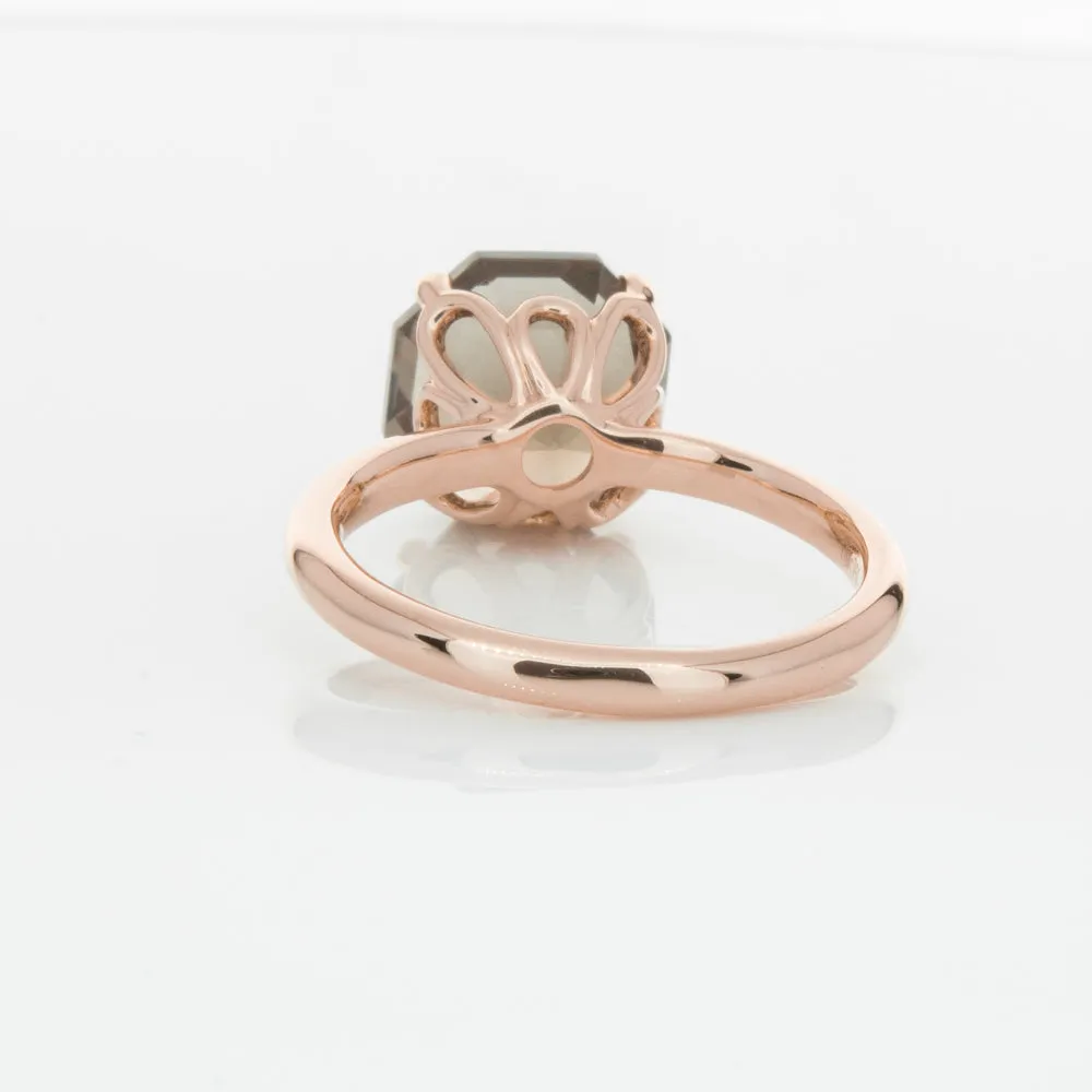 18ct Rose Gold Smoky Quartz Octavia Ring