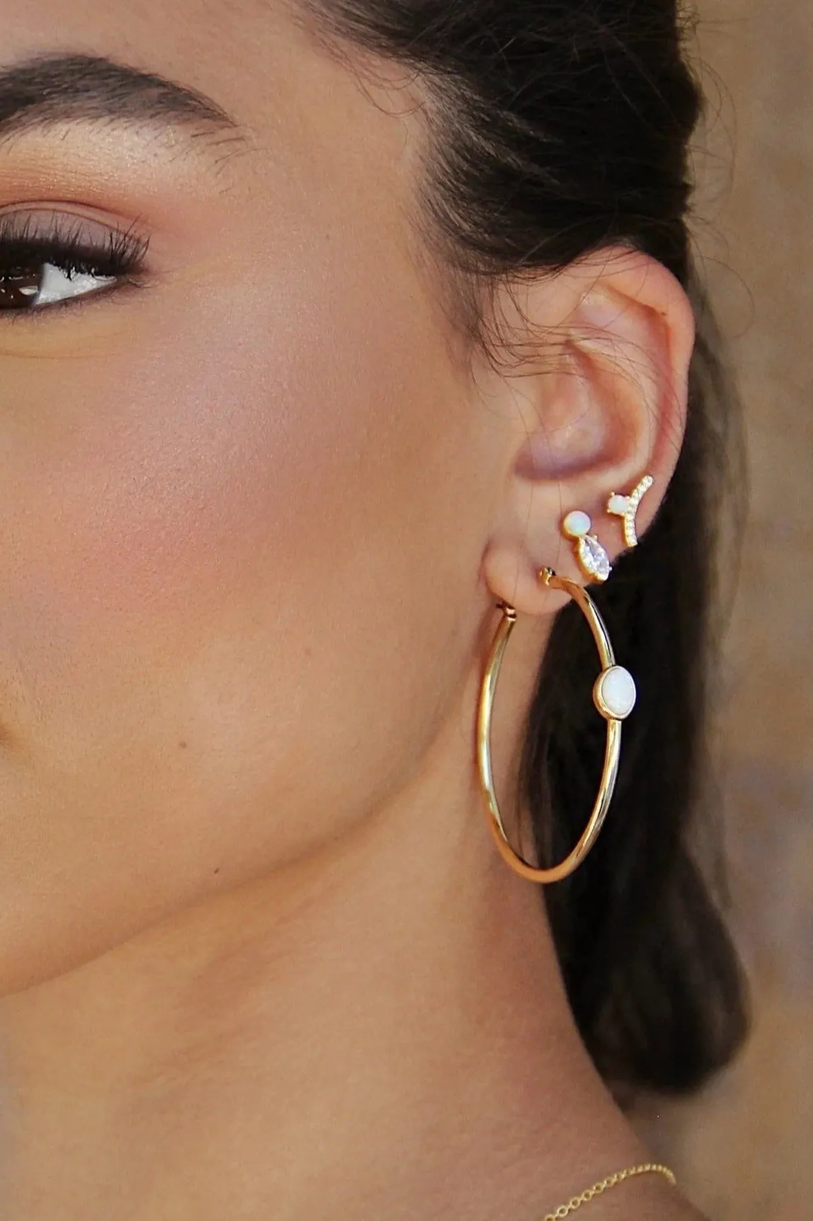 18k Catch their Eye Stud  Earrings