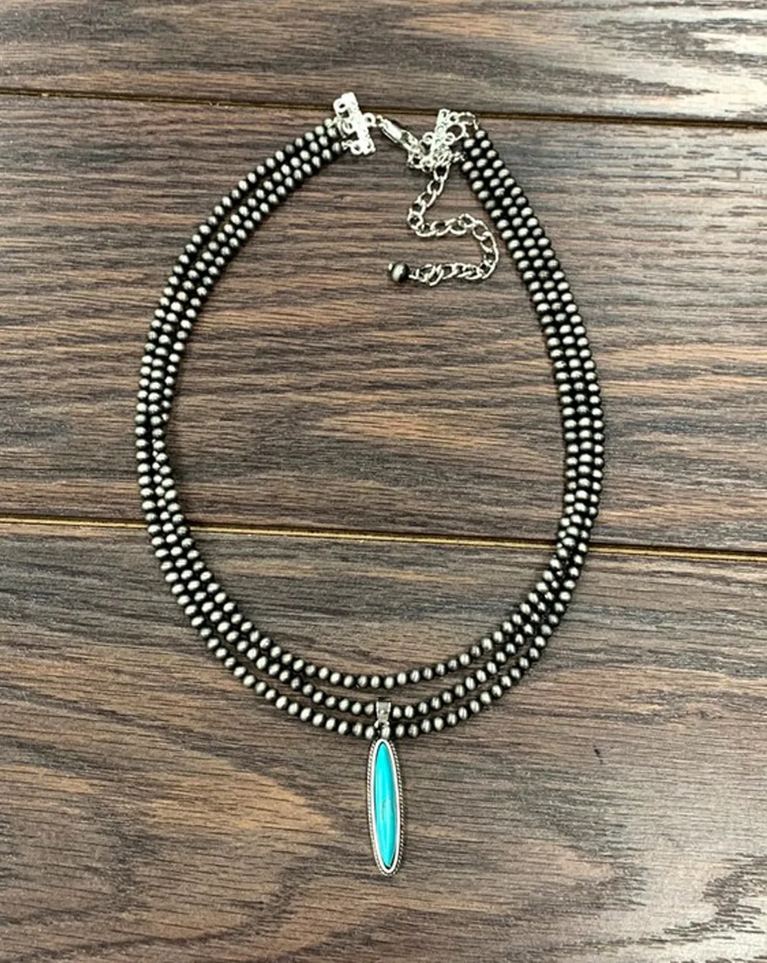 18" Long, Tiny 4mm Navajo Necklace