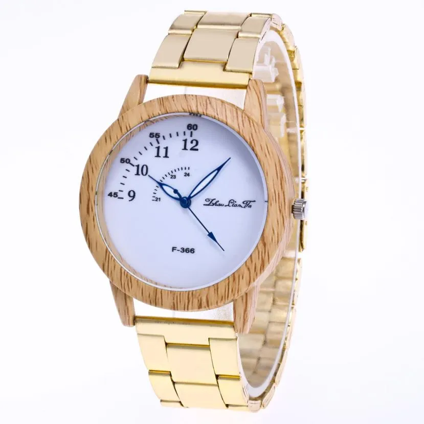 2018 Watch Women Luxury Brand Stainless Steel Fashion Ladies Watch Wooden Wristwatch Classic Casual Watches With Leather Gifts