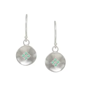 4-Point Wave Emerald Earrings