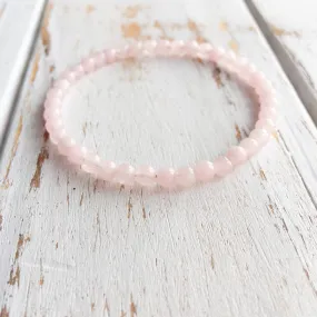 4mm Rose Quartz Bracelet