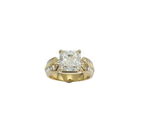 5 Carat Total Weight Lab Grown and Natural Diamond Ring