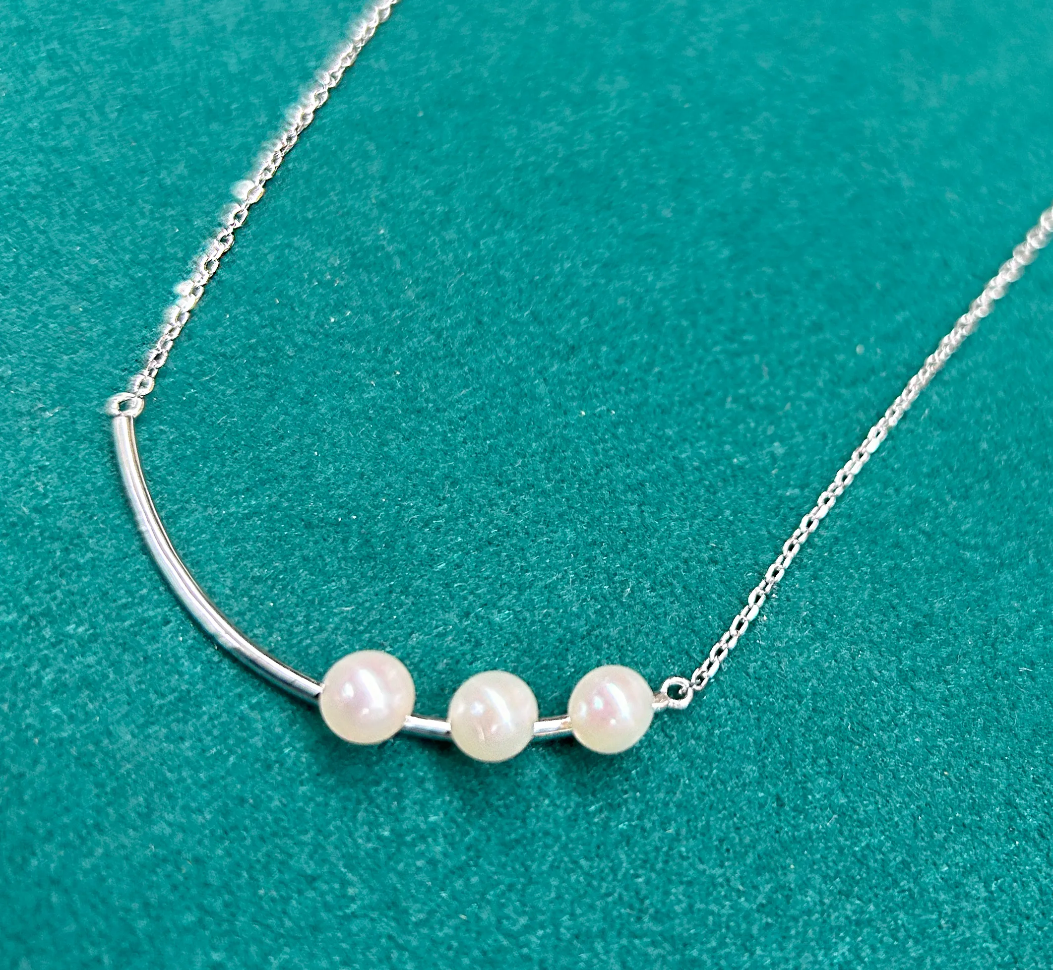 925 Sterling Silver Freshwater Pearl Necklace, 18 inch