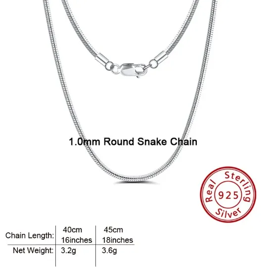 925 Sterling Silver Herringbone Necklace