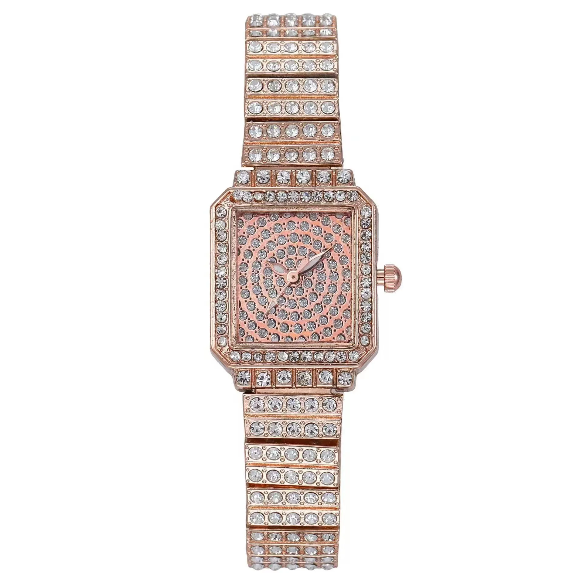 Alloy Steel Belt Women's Watch with Diamonds Fashion Casual Simple Korean Style Square Fashion Watch