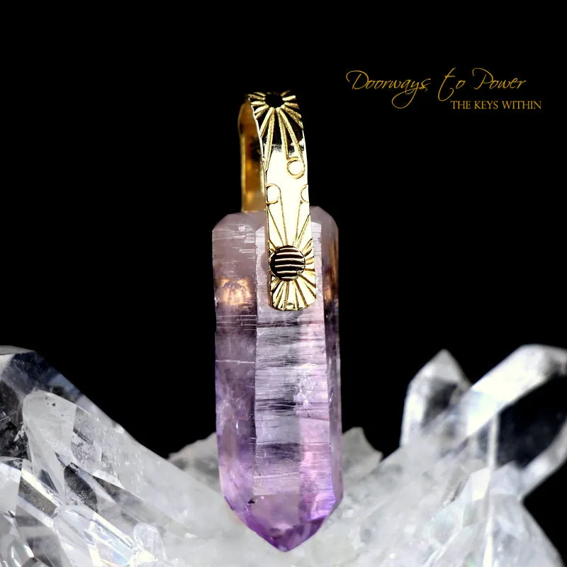 Amethyst Light Language Record Keeper Pendant™ 14k RESERVED