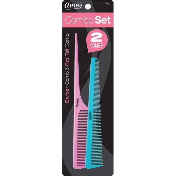 Annie Comb Set Barber Comb & Rat Tail Comb