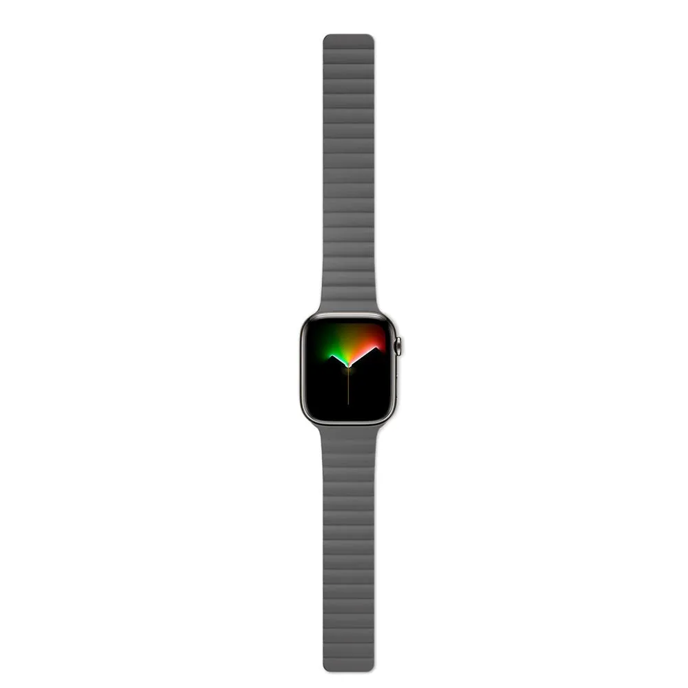 Apple Watch (38/40/SE/41/42mm) Epico Magnetisk Silikone Rem - Grå / Grøn