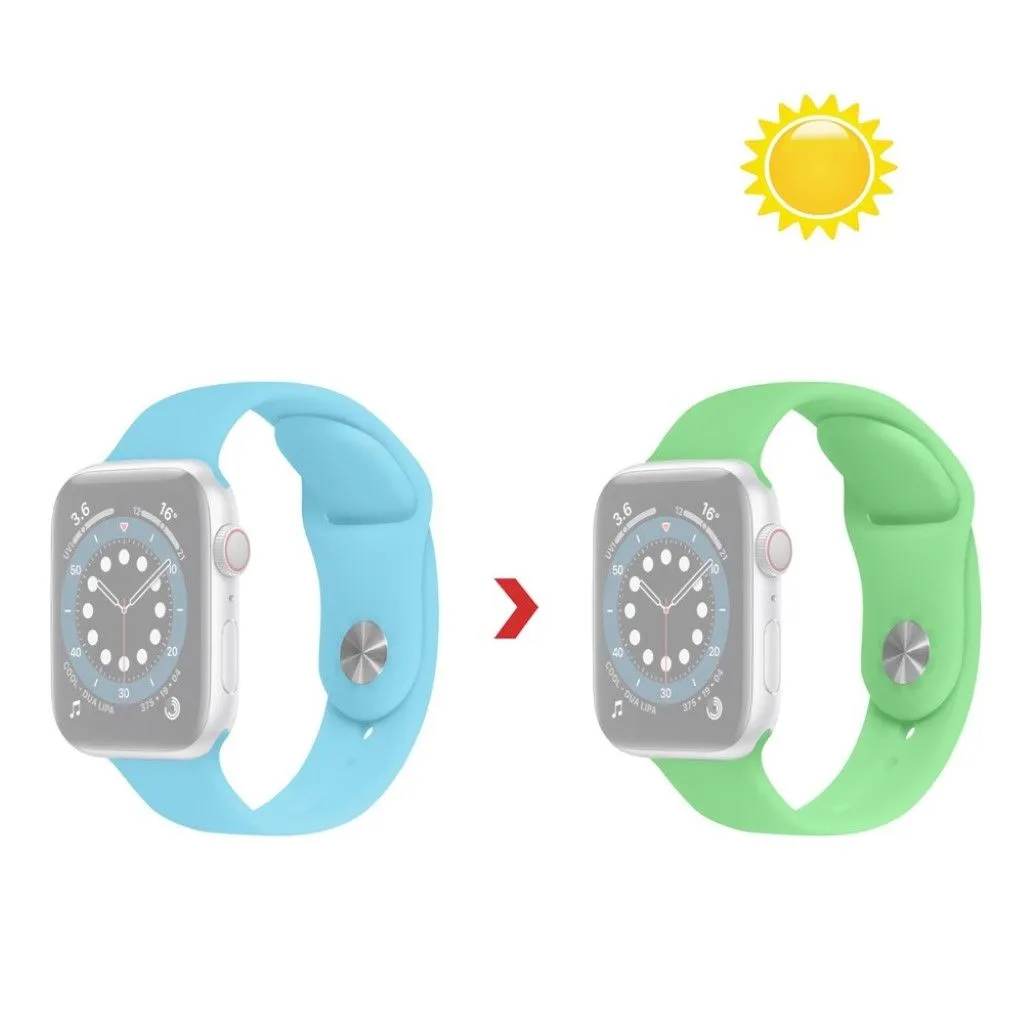 Apple Watch 40mm color changing silicone watch strap - Blue to Green