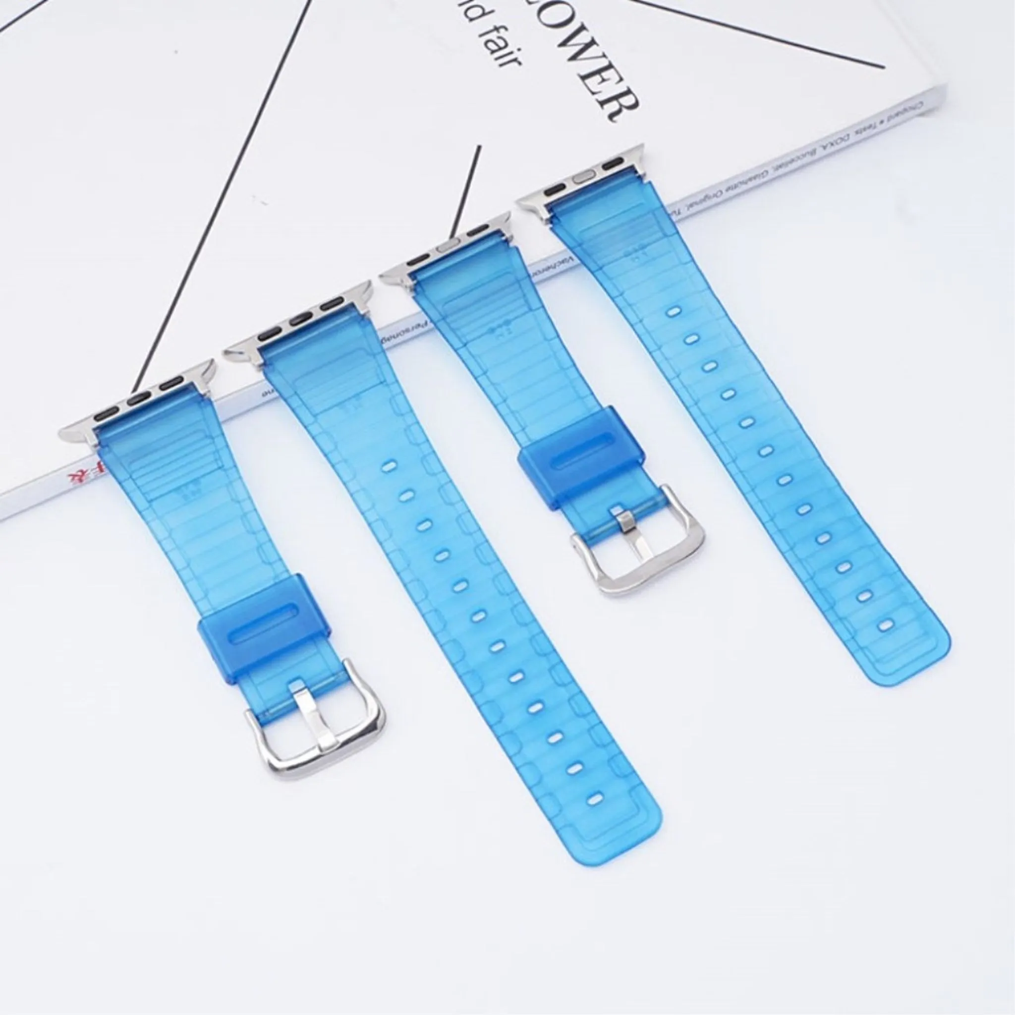 Apple Watch 40mm transparent TPU watch strap - Blue