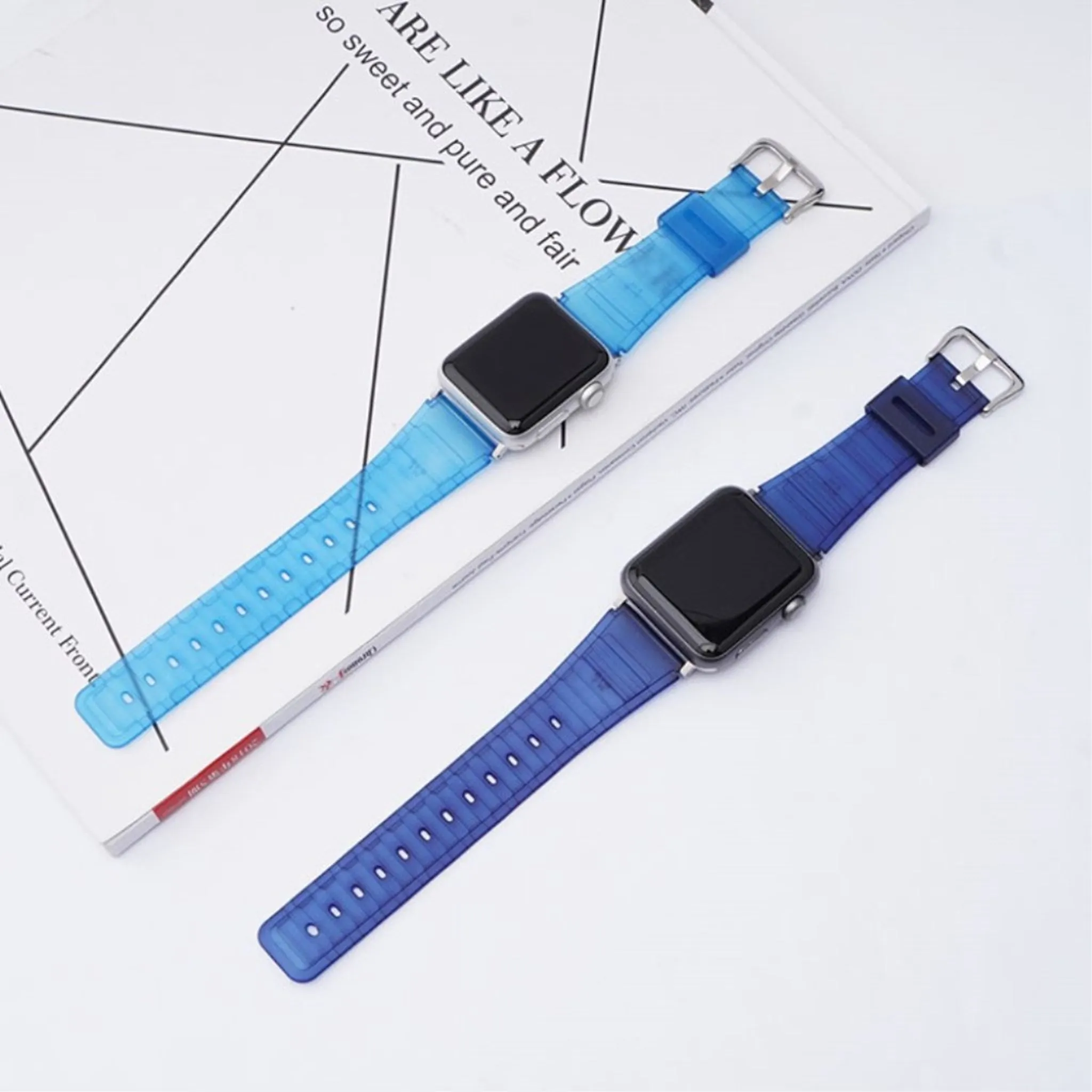 Apple Watch 40mm transparent TPU watch strap - Blue