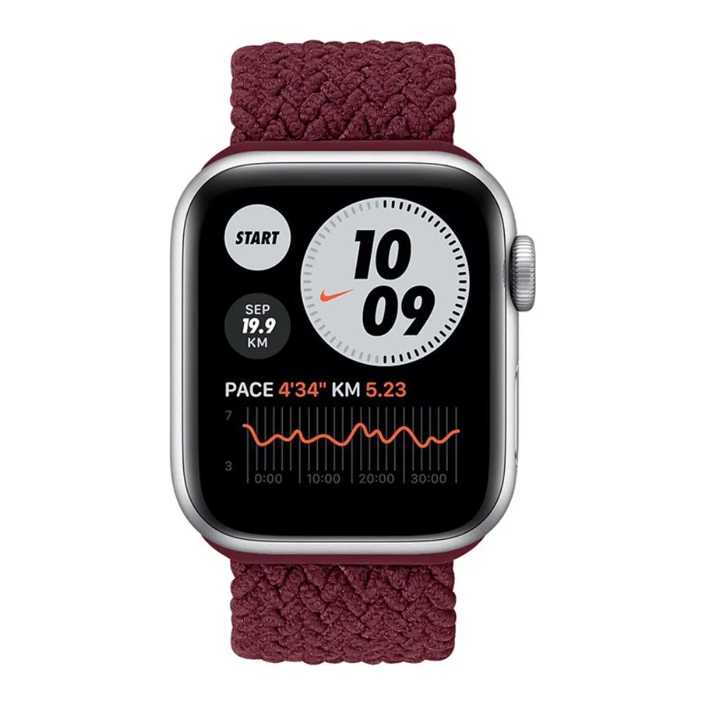 Apple Watch (41mm) elastic watch strap - Dark Red / Size: M