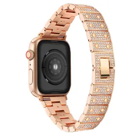 Apple Watch (45mm) rhinestone décor watch strap - Rose Gold