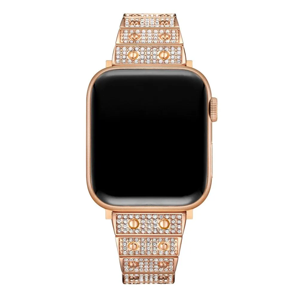 Apple Watch (45mm) rhinestone décor watch strap - Rose Gold