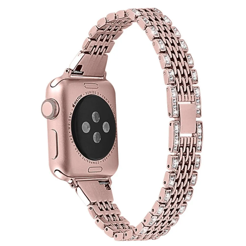 Apple Watch (45mm) rhinestone décor watch strap - Rose Pink