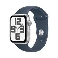 Apple Watch Se Gps 44Mm Silver Aluminium Case, Storm Blue Sport Band, S/M