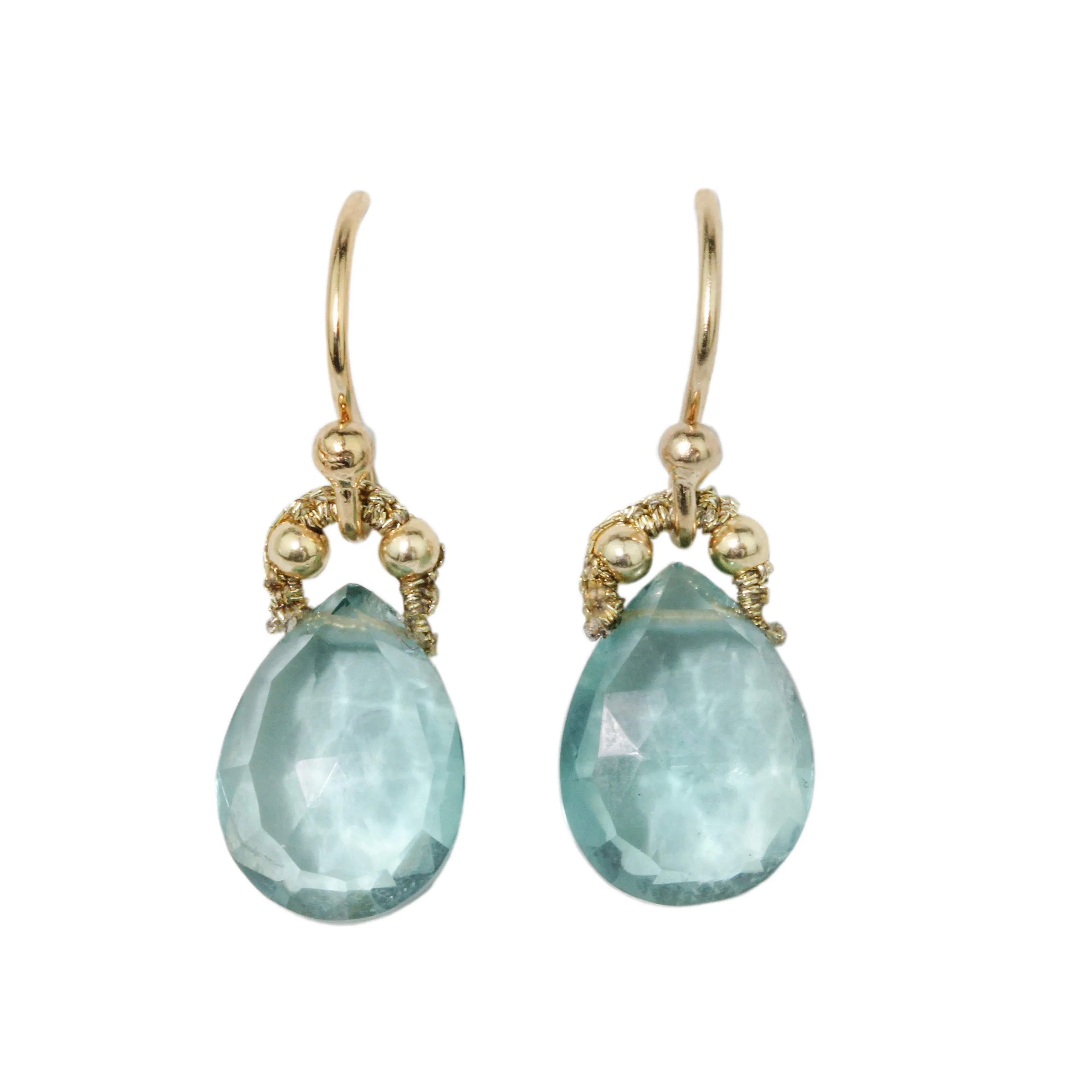 Aqua Quartz Earrings