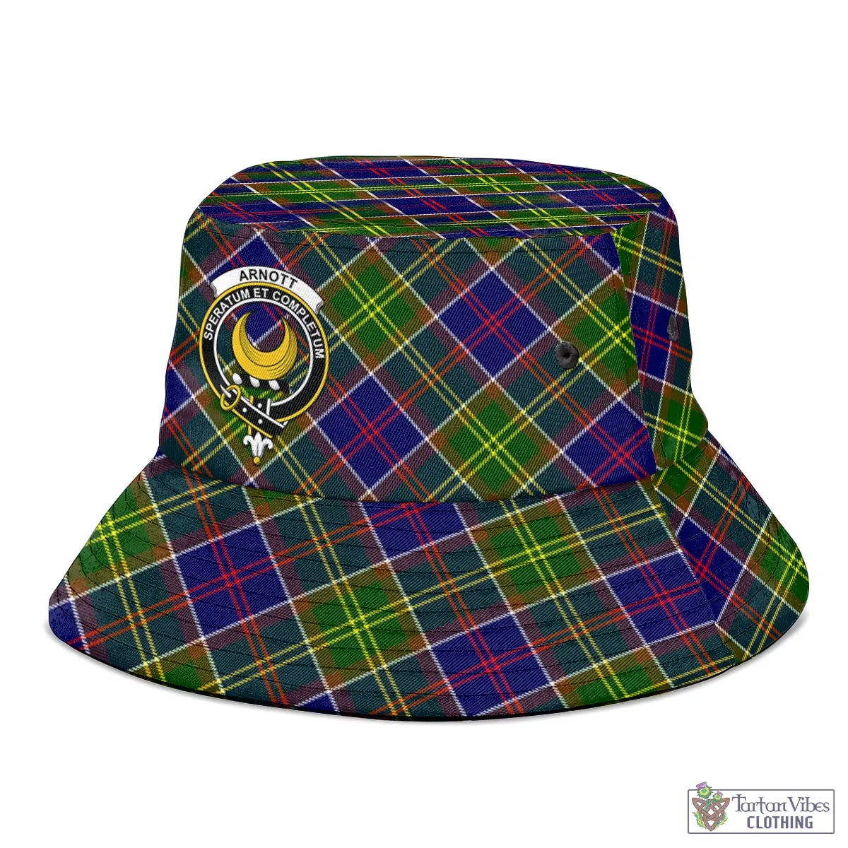 Arnott Tartan Bucket Hat with Family Crest