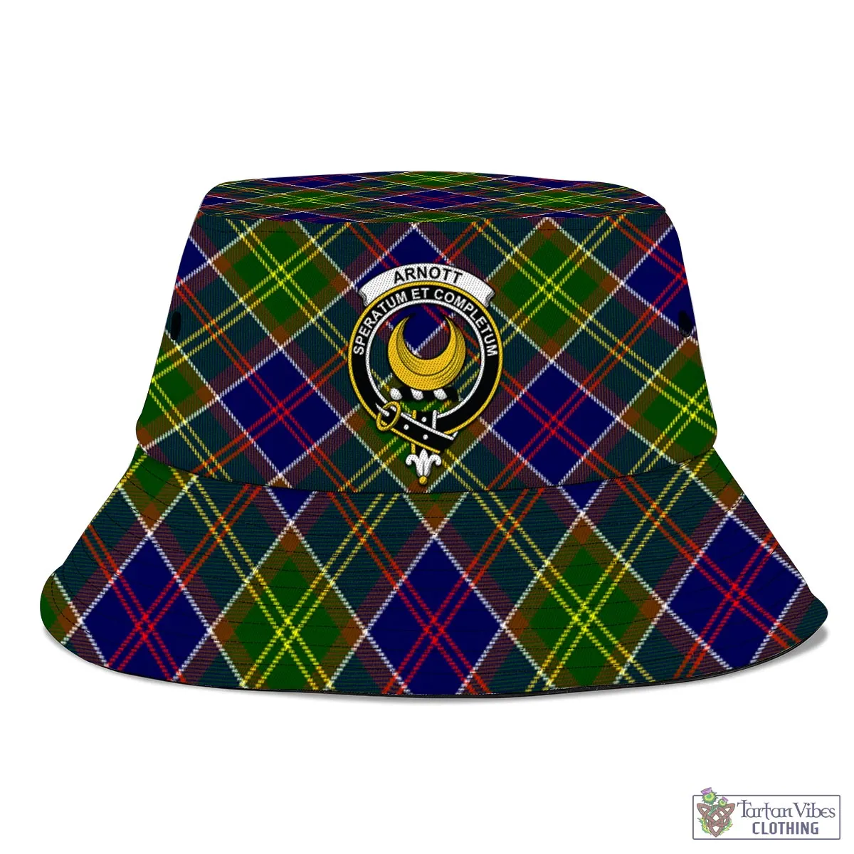 Arnott Tartan Bucket Hat with Family Crest