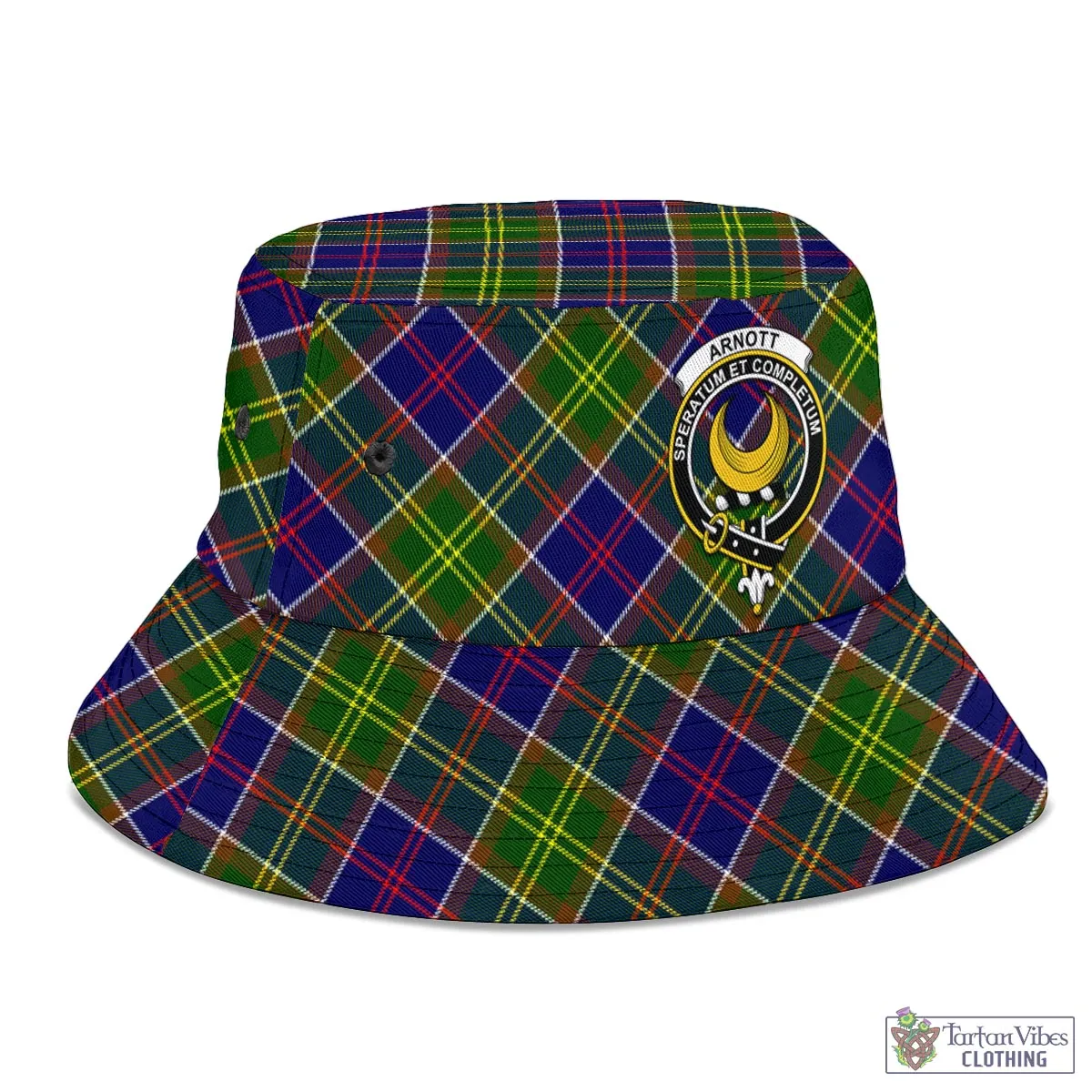 Arnott Tartan Bucket Hat with Family Crest