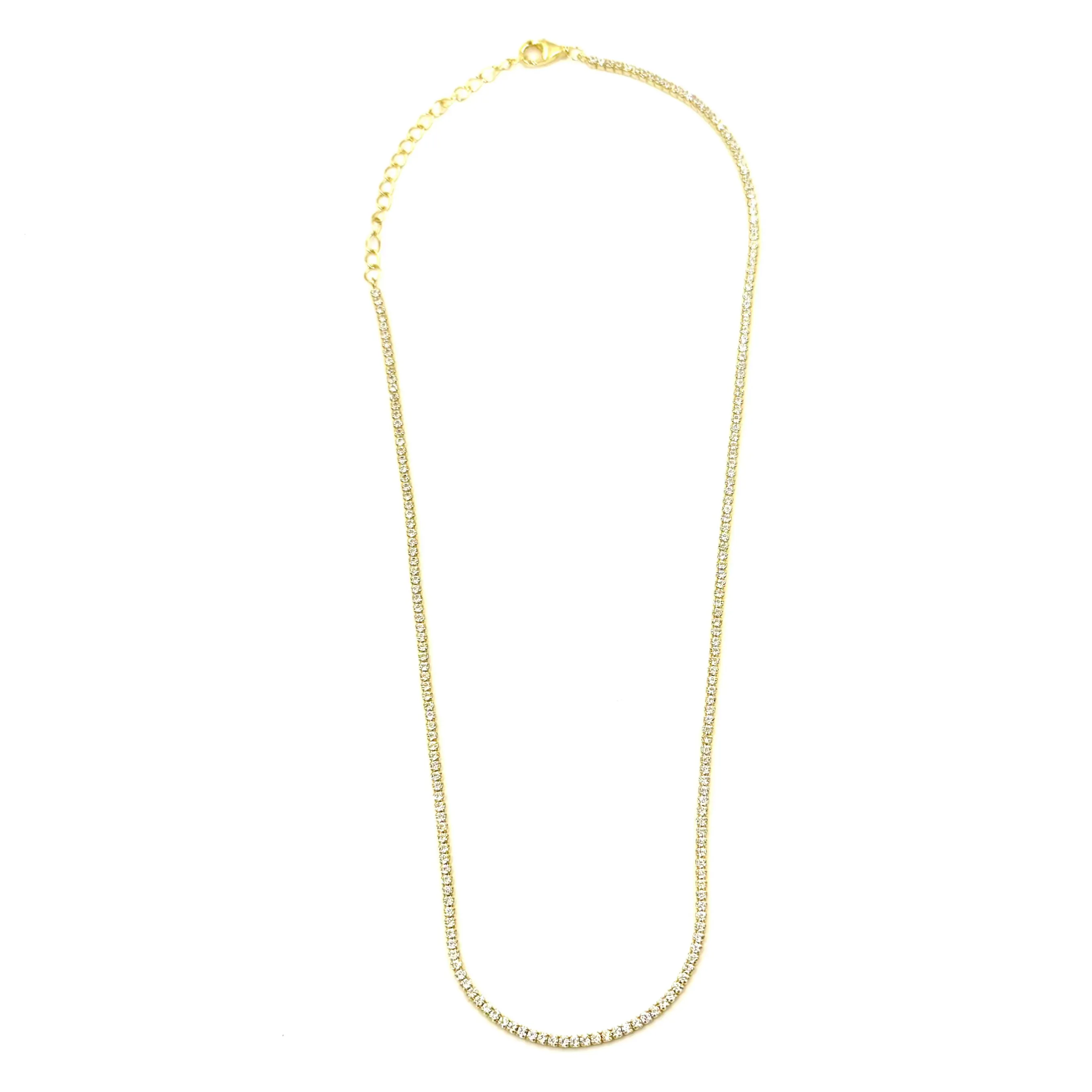 Ashley Gold Sterling Silver Gold Plated Eternity Necklace