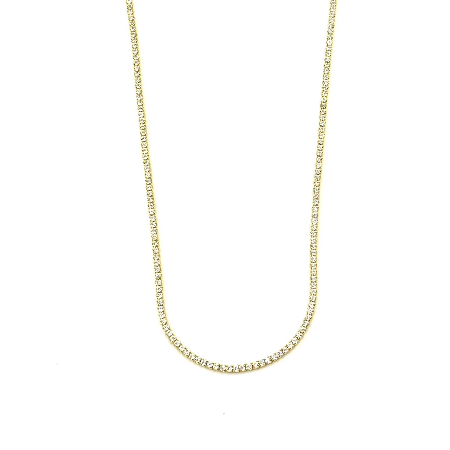 Ashley Gold Sterling Silver Gold Plated Eternity Necklace