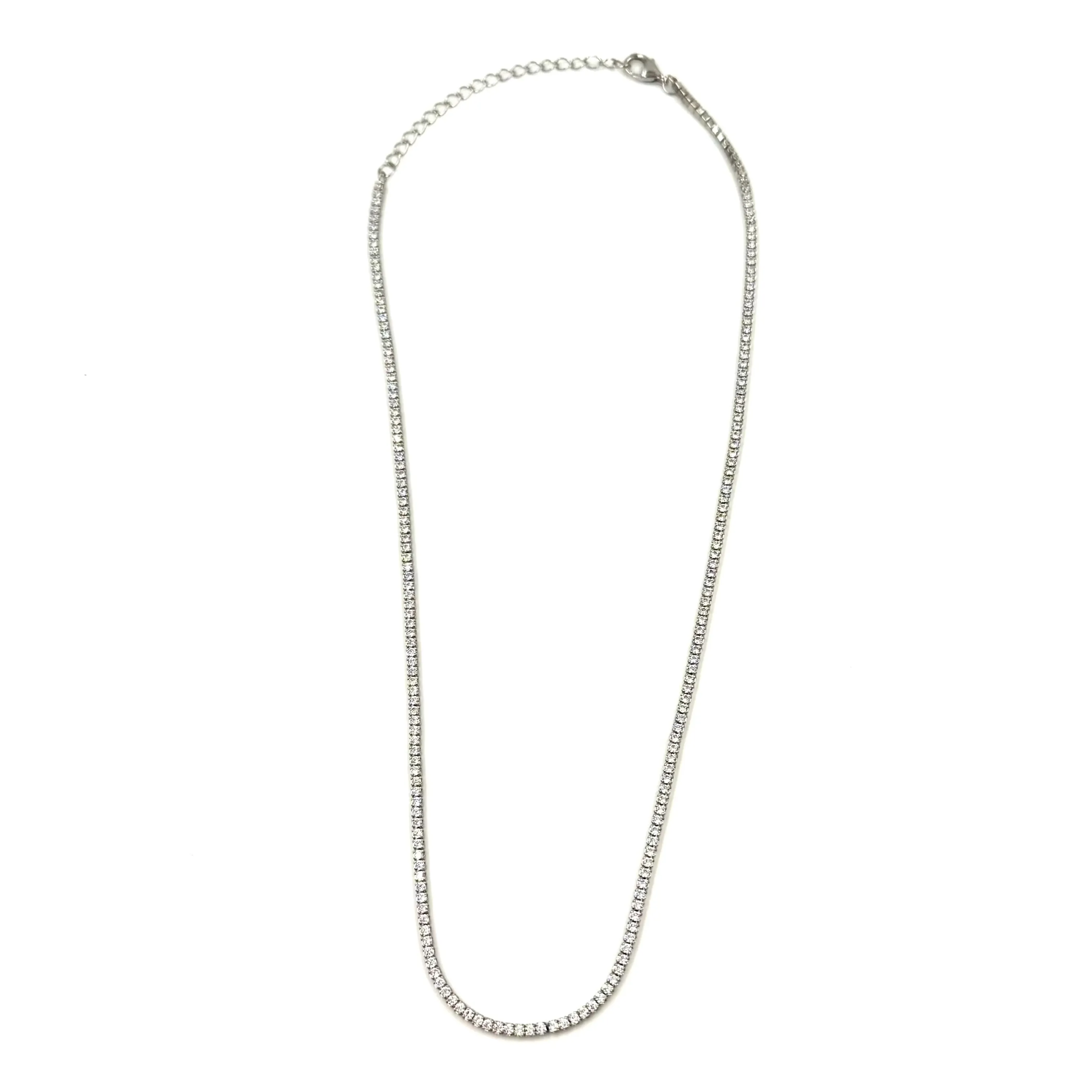 Ashley Gold Sterling Silver Gold Plated Eternity Necklace