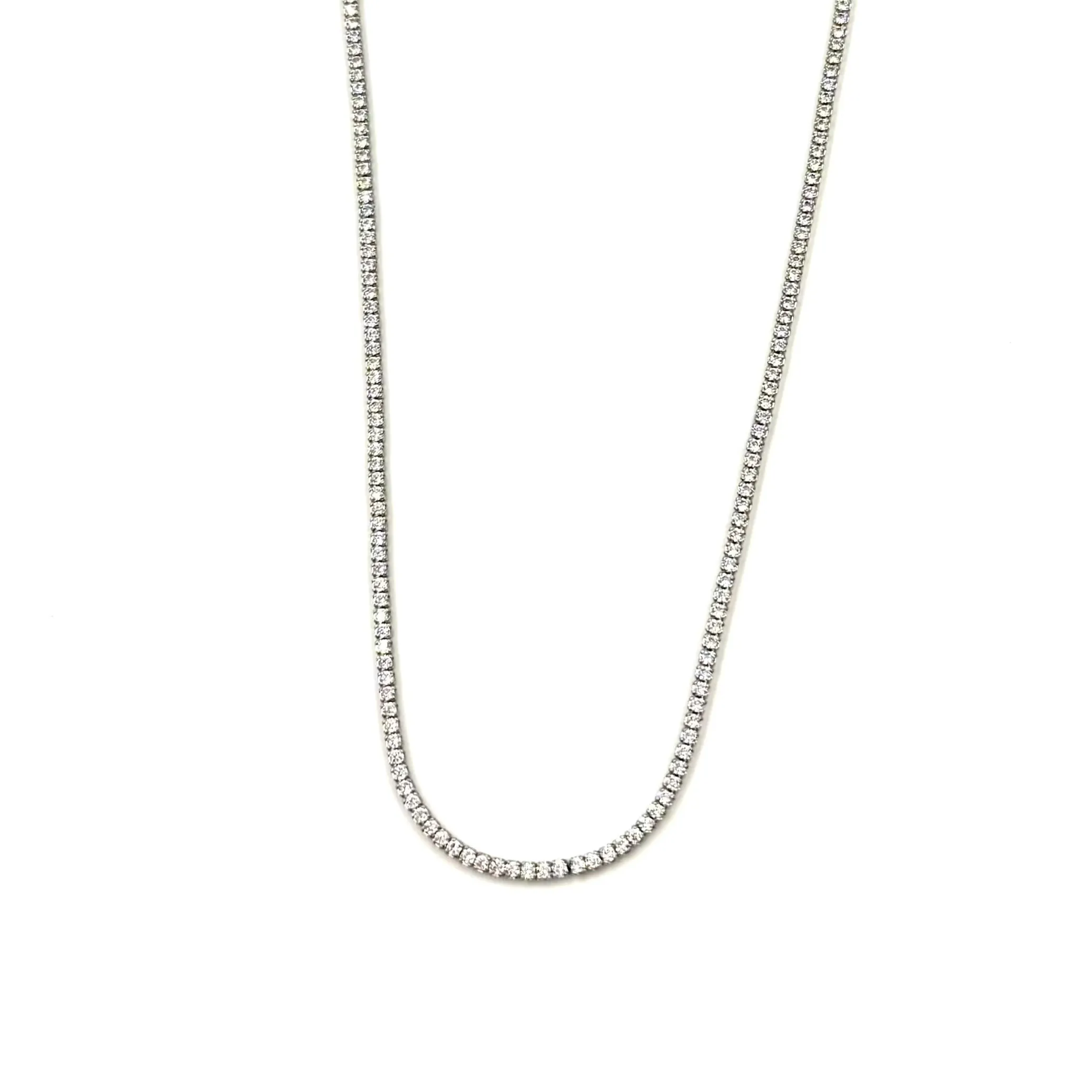 Ashley Gold Sterling Silver Gold Plated Eternity Necklace