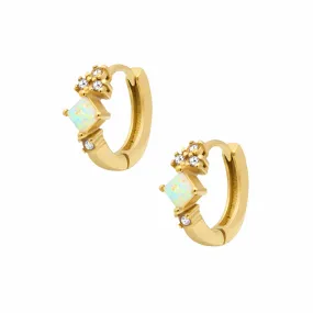 Avar Opal Hoop Earrings