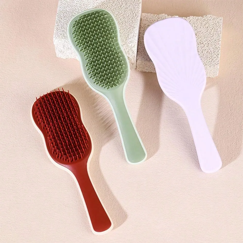 Banana Leaf Shaped Hair Comb, Long Hair Fluffy Styling And Straightening Brush, Home Use Massage Cute Lady Air Cushion Hairbrush Hair Brush