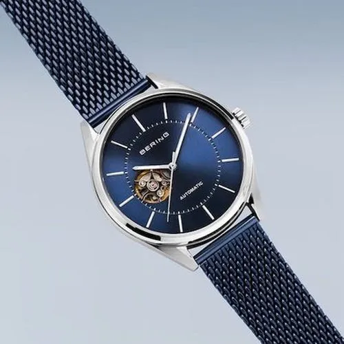 Bering Gents Automatic Silver/Blue Watch