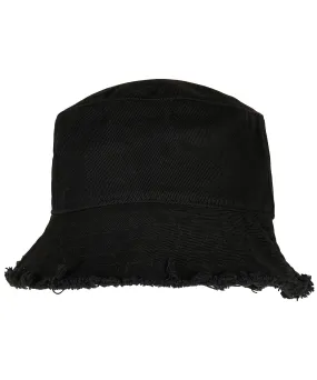 Black - Open edge bucket hat