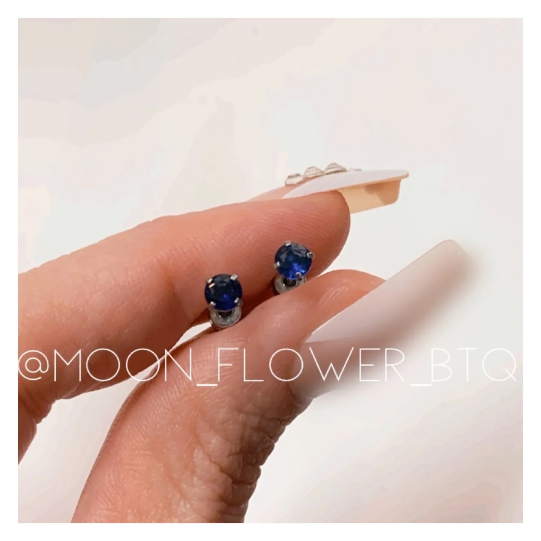 Blue CZ Double Ended Earrings