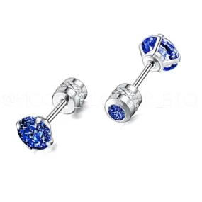 Blue CZ Double Ended Earrings