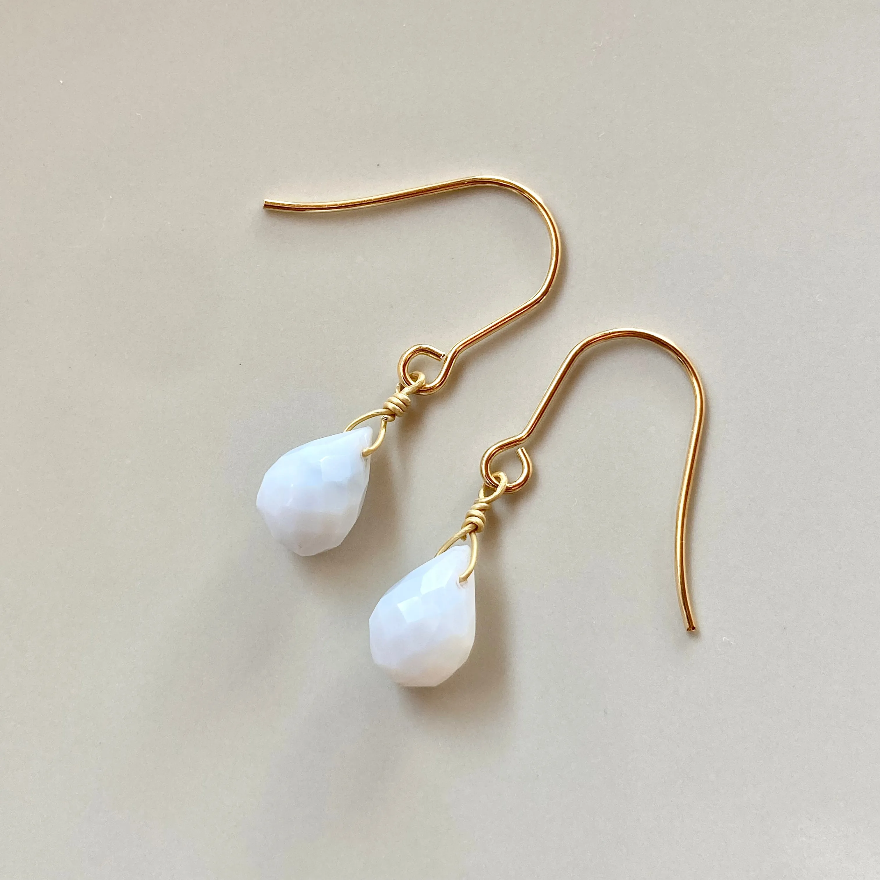 Blue Opal Short Pierces / Earrings (GOLD)