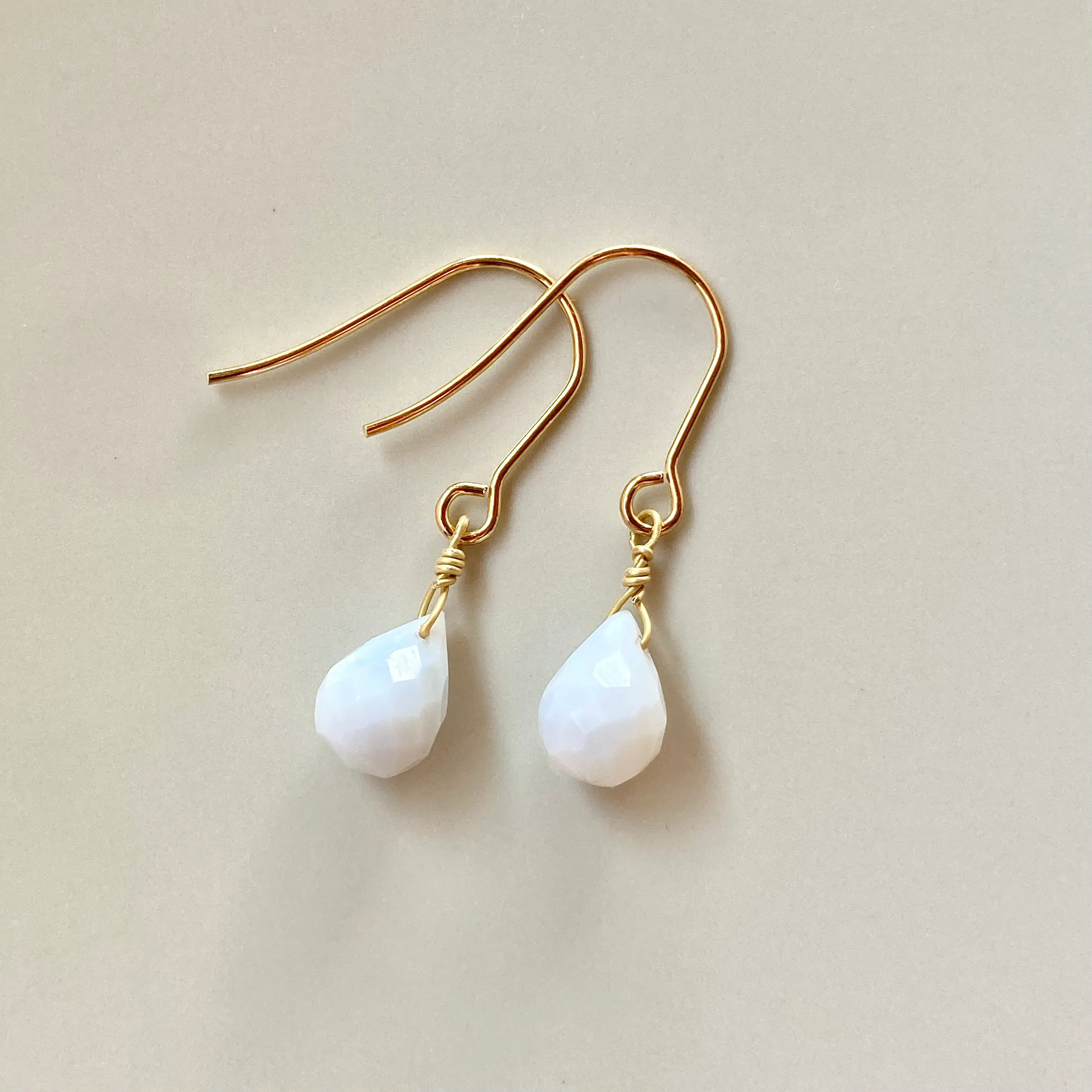 Blue Opal Short Pierces / Earrings (GOLD)