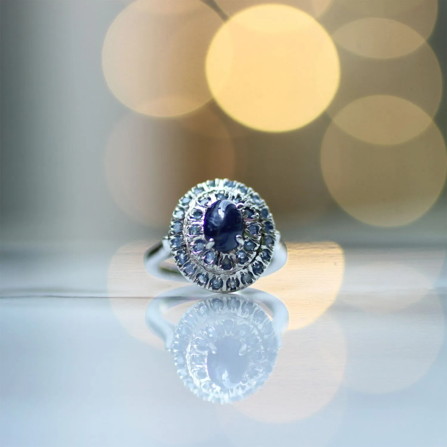 Blue Sapphire Gemstone Ring | 925 Sterling Silver